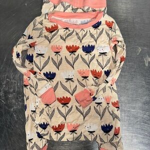 Little Sleepies Cream and Pink Baby Pajama Set